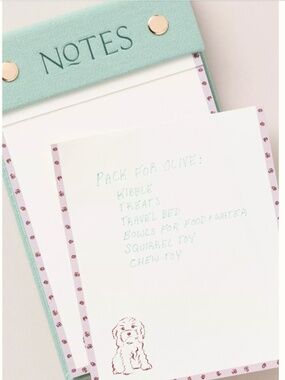 Dog Icon Fabric Bound Notepad